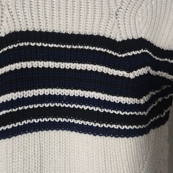 LUCKY💗BRAND Colorblock Knit Boatneck Pullover Sweater Blue/Black - Picture 4 of 5